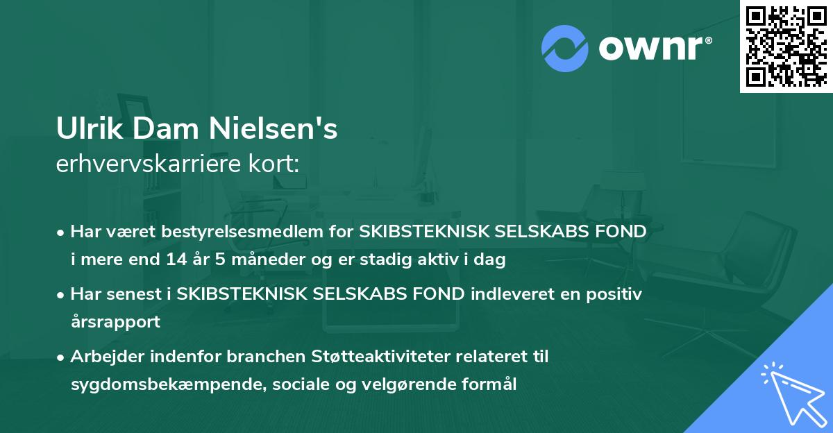 Ulrik Dam Nielsen's erhvervskarriere kort