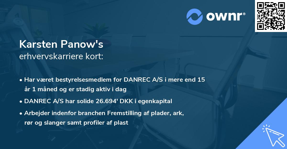 Karsten Panow's erhvervskarriere kort