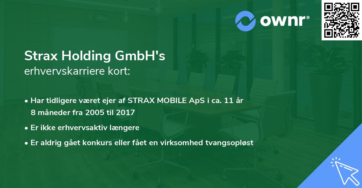 Strax Holding GmbH's erhvervskarriere kort