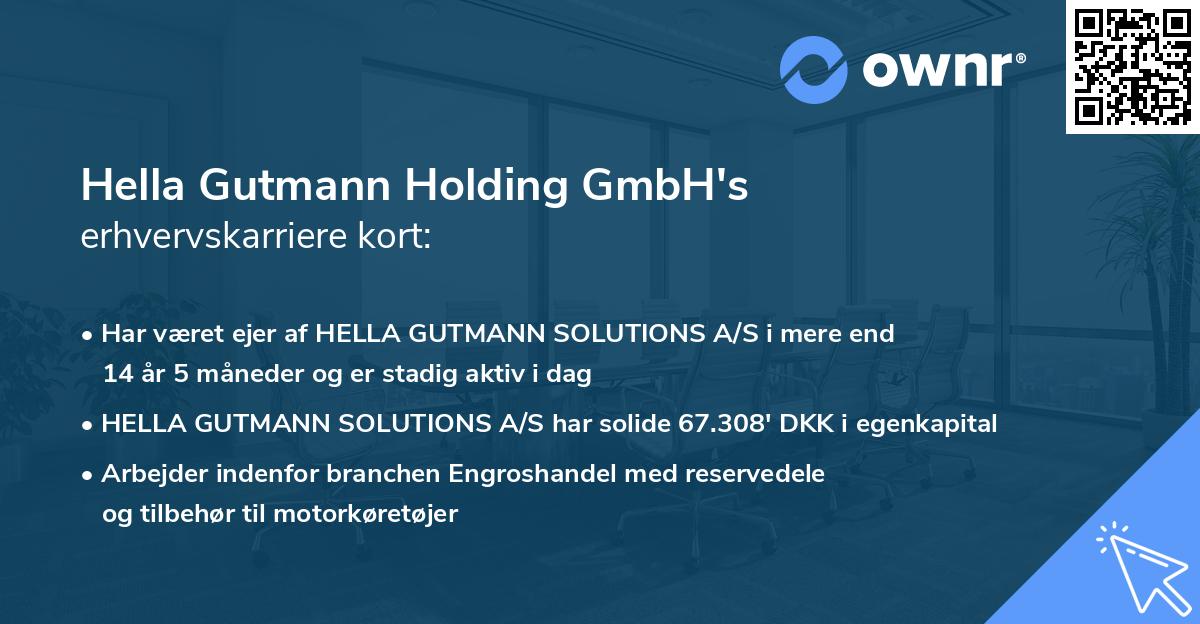 Hella Gutmann Holding GmbH's erhvervskarriere kort