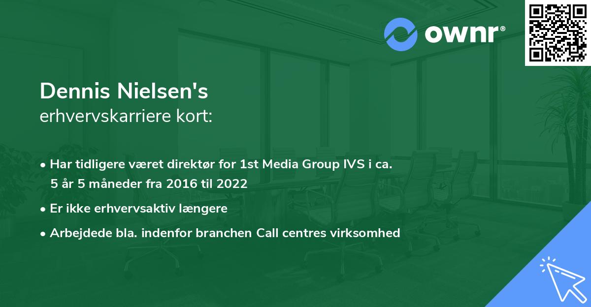 Dennis Nielsen's erhvervskarriere kort