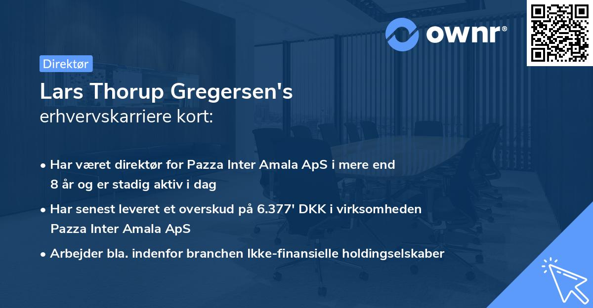 Lars Thorup Gregersen's erhvervskarriere kort