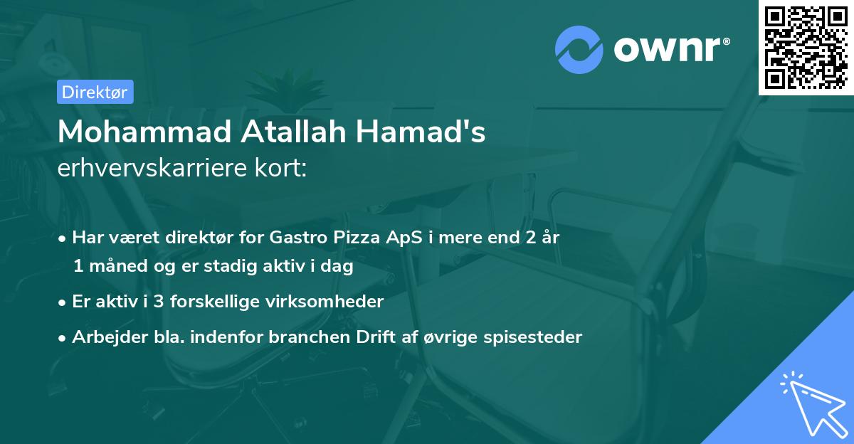 Mohammad Atallah Hamad's erhvervskarriere kort