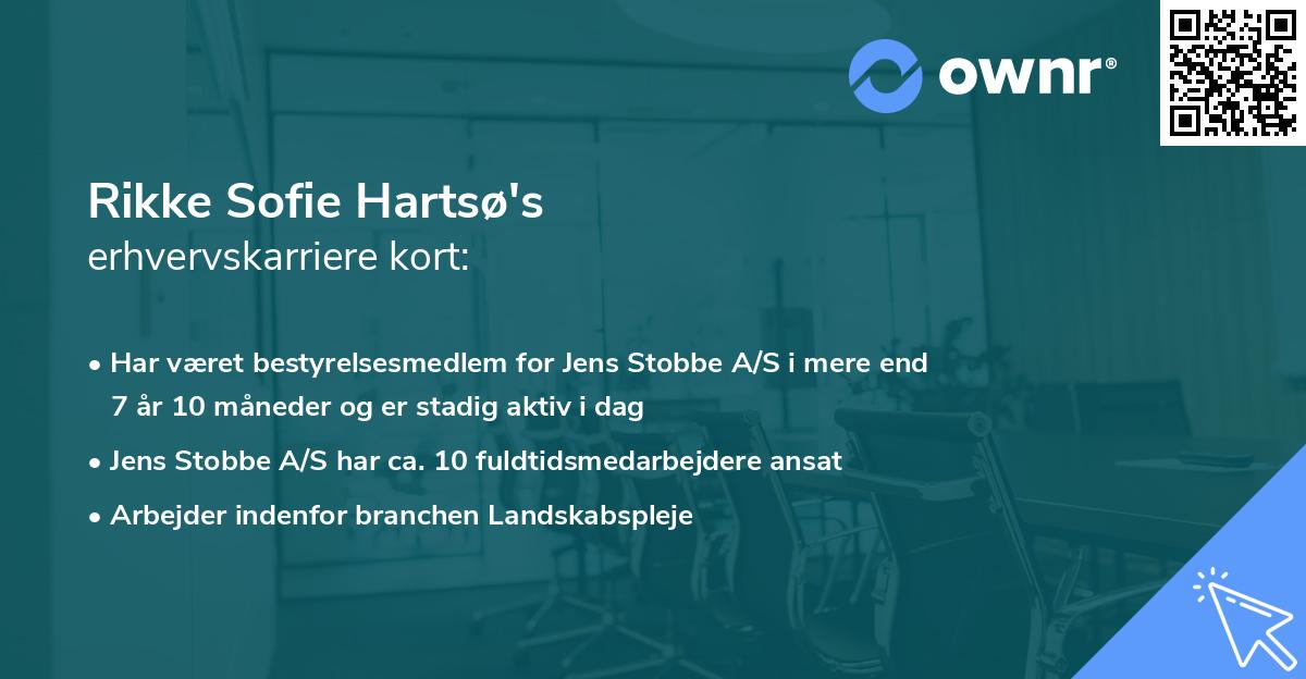 Rikke Sofie Hartsø's erhvervskarriere kort