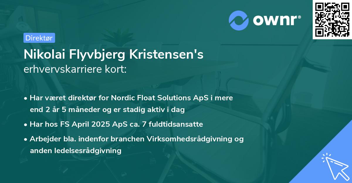 Nikolai Flyvbjerg Kristensen's erhvervskarriere kort