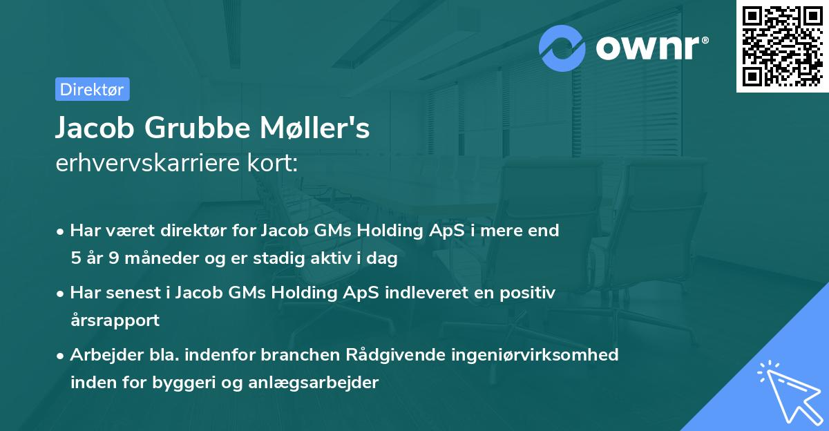 Jacob Grubbe Møller's erhvervskarriere kort