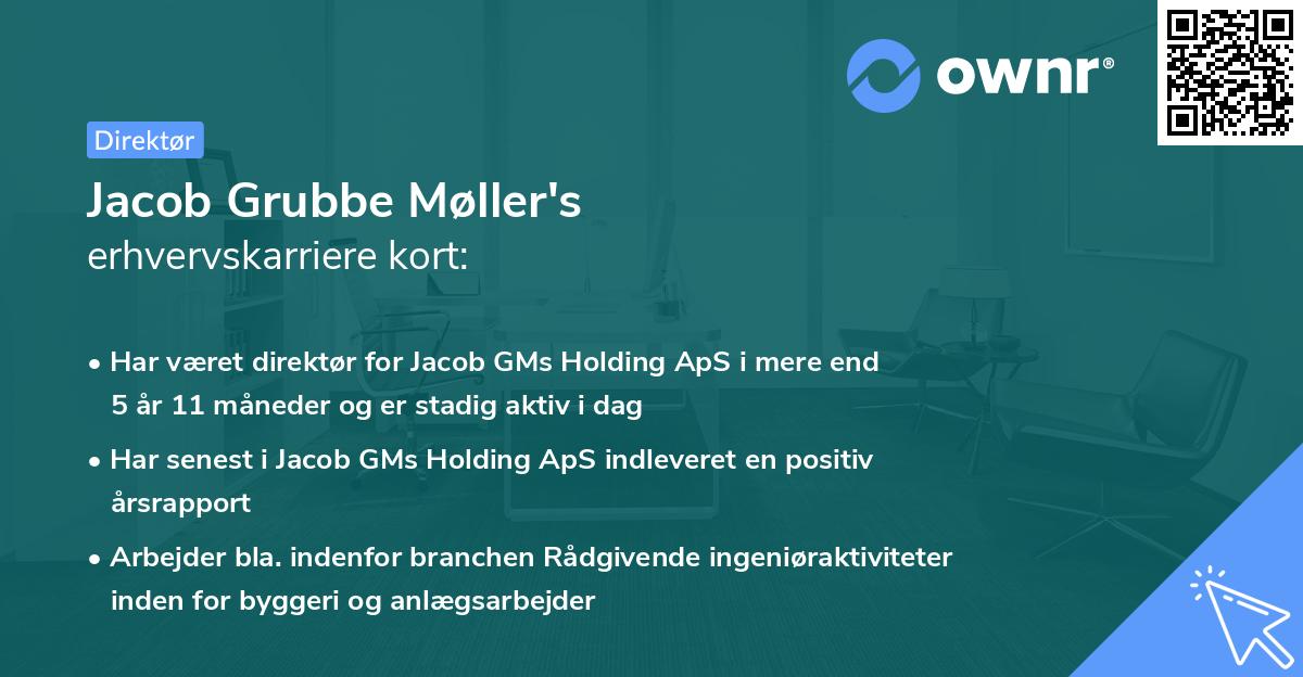 Jacob Grubbe Møller's erhvervskarriere kort