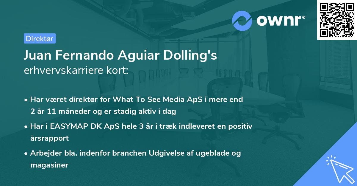 Juan Fernando Aguiar Dolling's erhvervskarriere kort