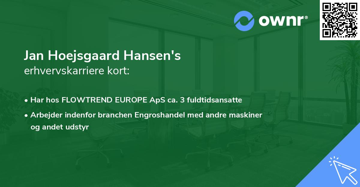 Jan Hoejsgaard Hansen's erhvervskarriere kort