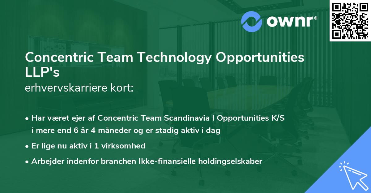 Concentric Team Technology Opportunities LLP's erhvervskarriere kort