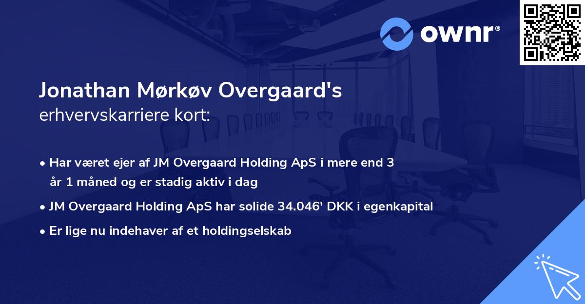 Jonathan Mørkøv Overgaard's erhvervskarriere kort