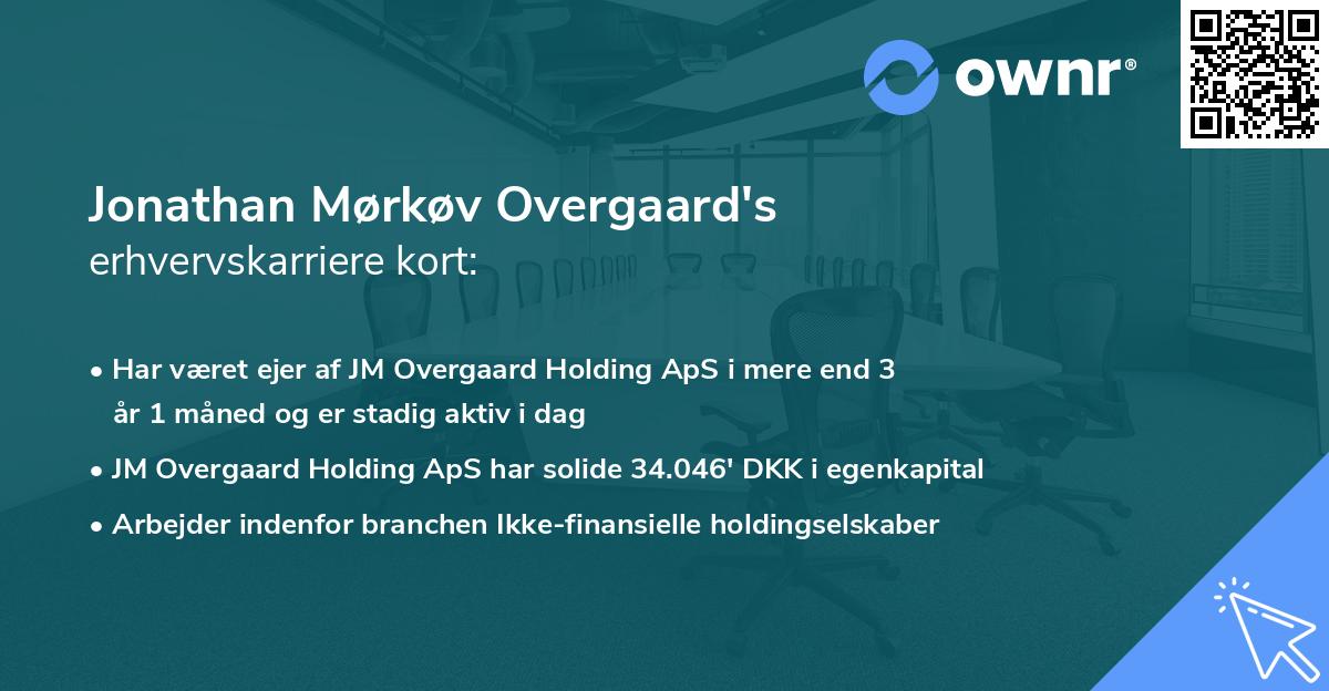 Jonathan Mørkøv Overgaard's erhvervskarriere kort