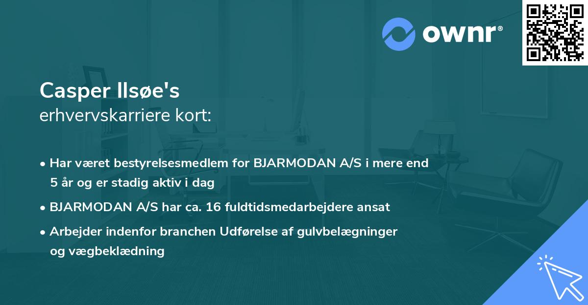 Casper Ilsøe's erhvervskarriere kort