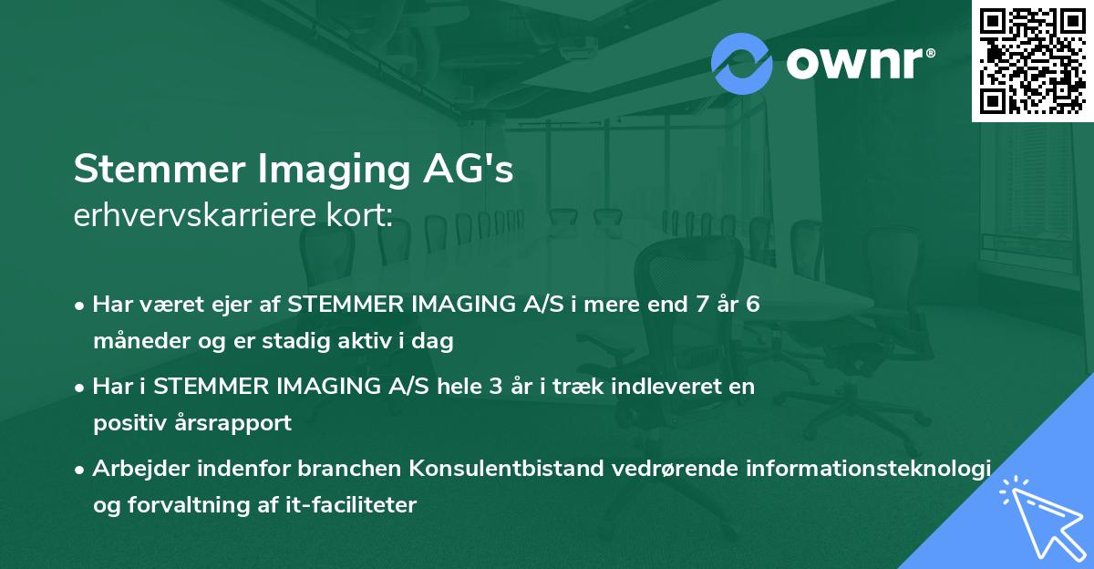 Stemmer Imaging AG's erhvervskarriere kort