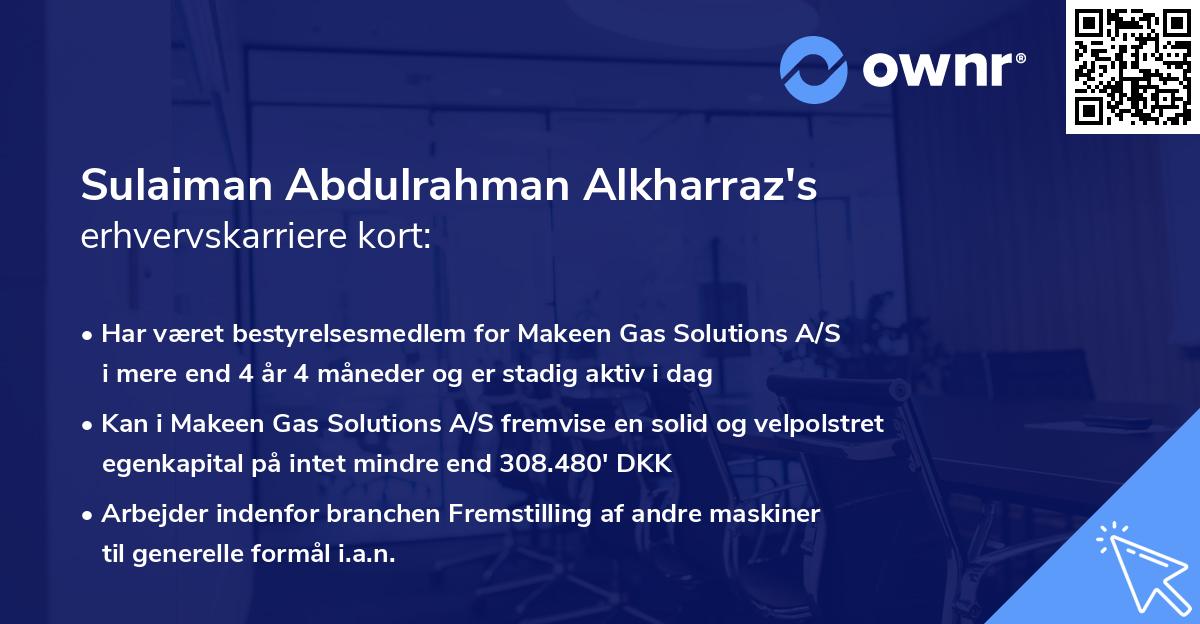 Sulaiman Abdulrahman Alkharraz's erhvervskarriere kort