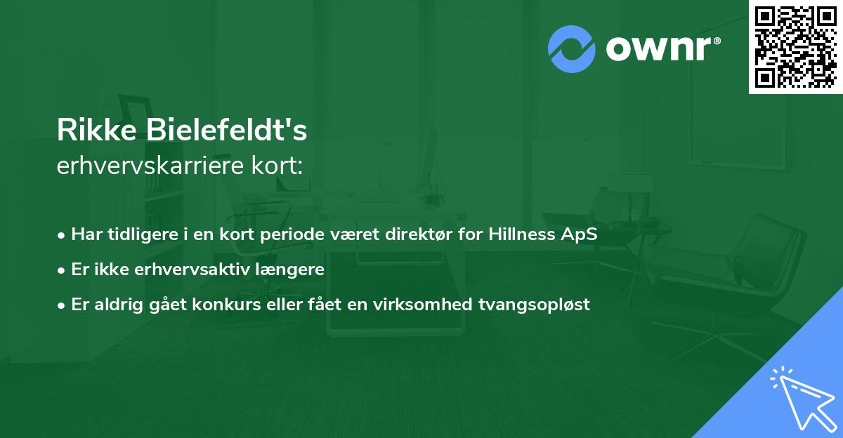 Rikke Bielefeldt's erhvervskarriere kort