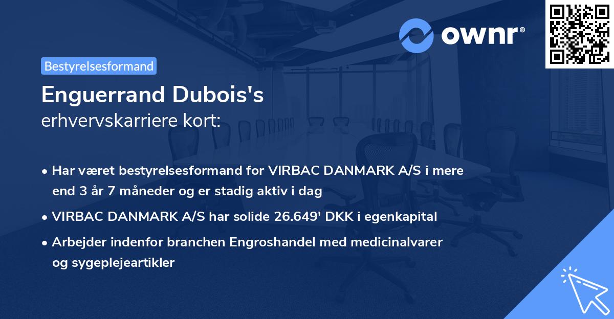 Enguerrand Dubois's erhvervskarriere kort