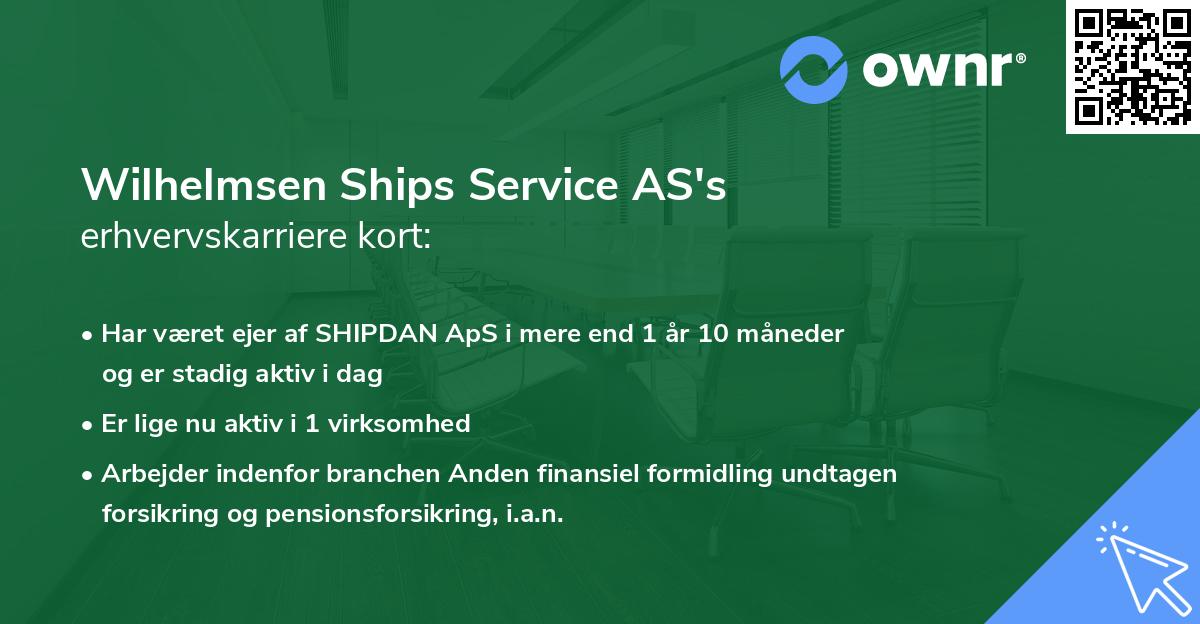 Wilhelmsen Ships Service AS's erhvervskarriere kort