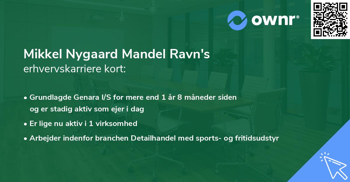 Mikkel Nygaard Mandel Ravn's erhvervskarriere kort