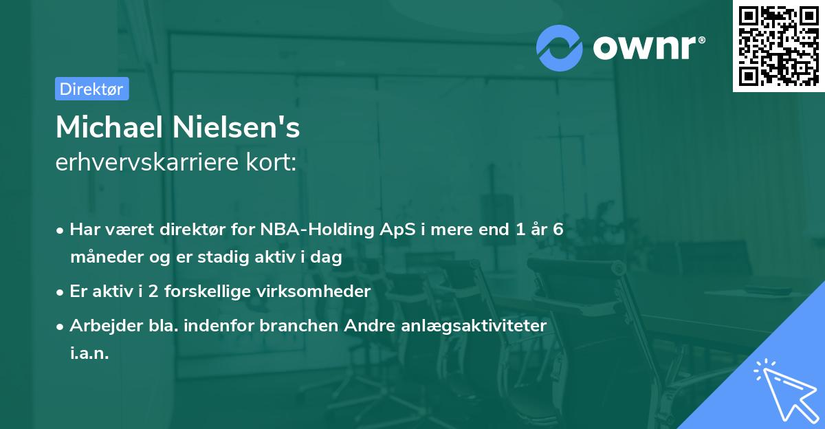 Michael Nielsen's erhvervskarriere kort