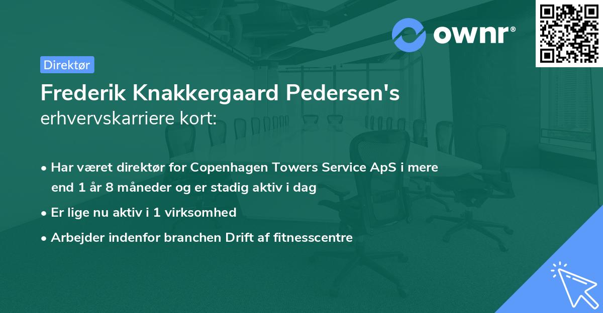 Frederik Knakkergaard Pedersen's erhvervskarriere kort