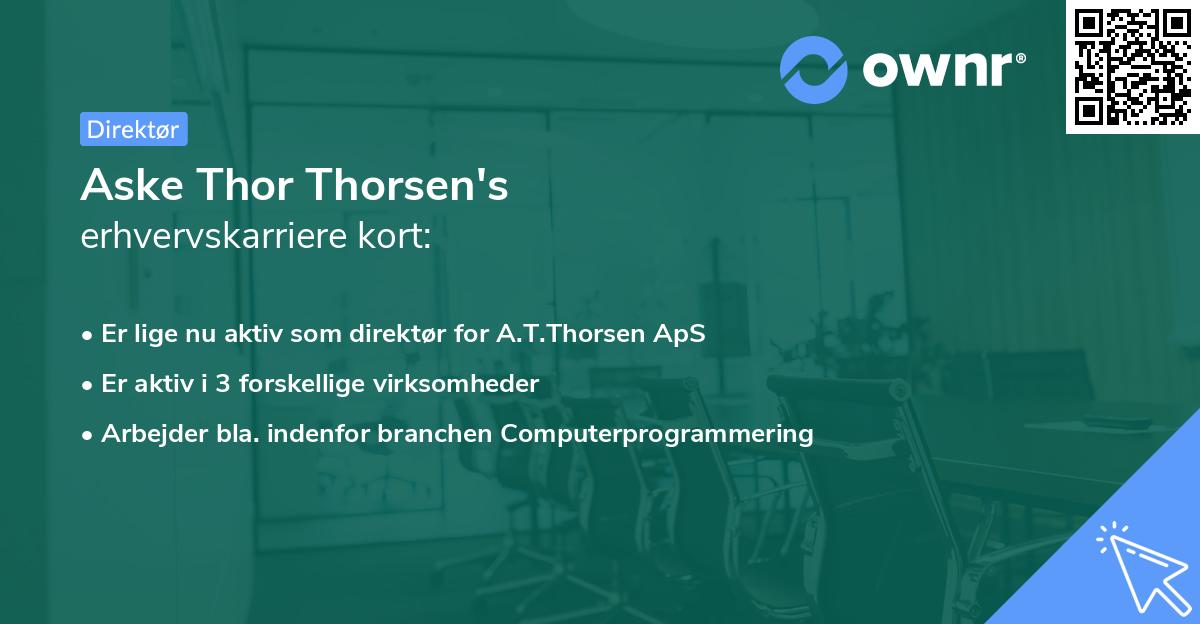 Aske Thor Thorsen's erhvervskarriere kort