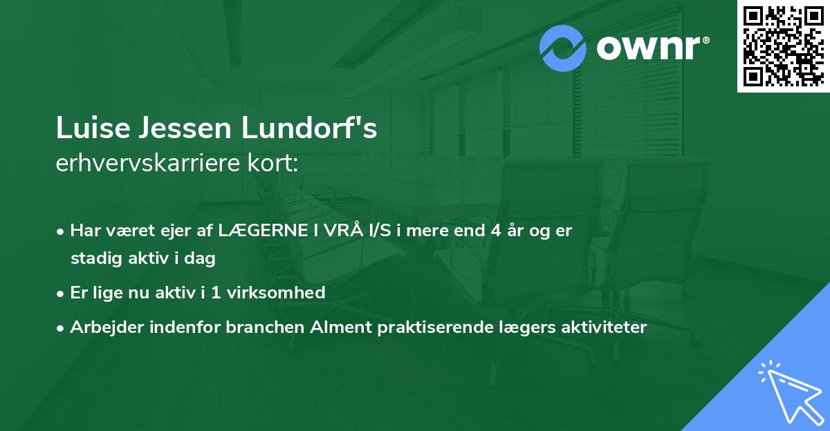 Luise Jessen Lundorf's erhvervskarriere kort