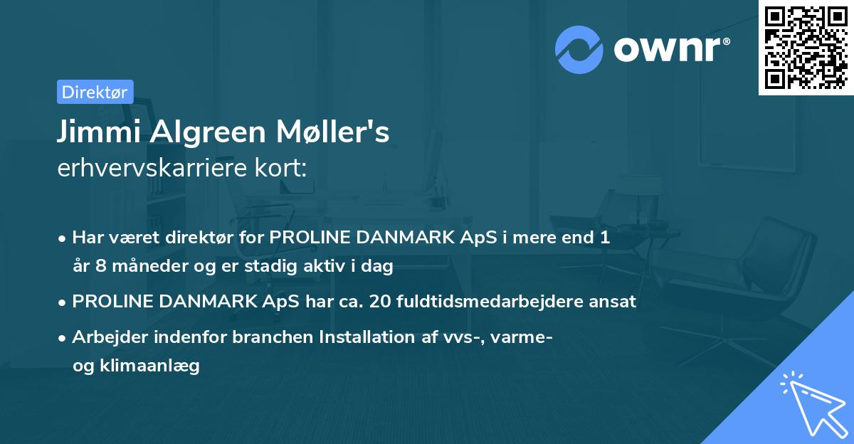 Jimmi Algreen Møller's erhvervskarriere kort