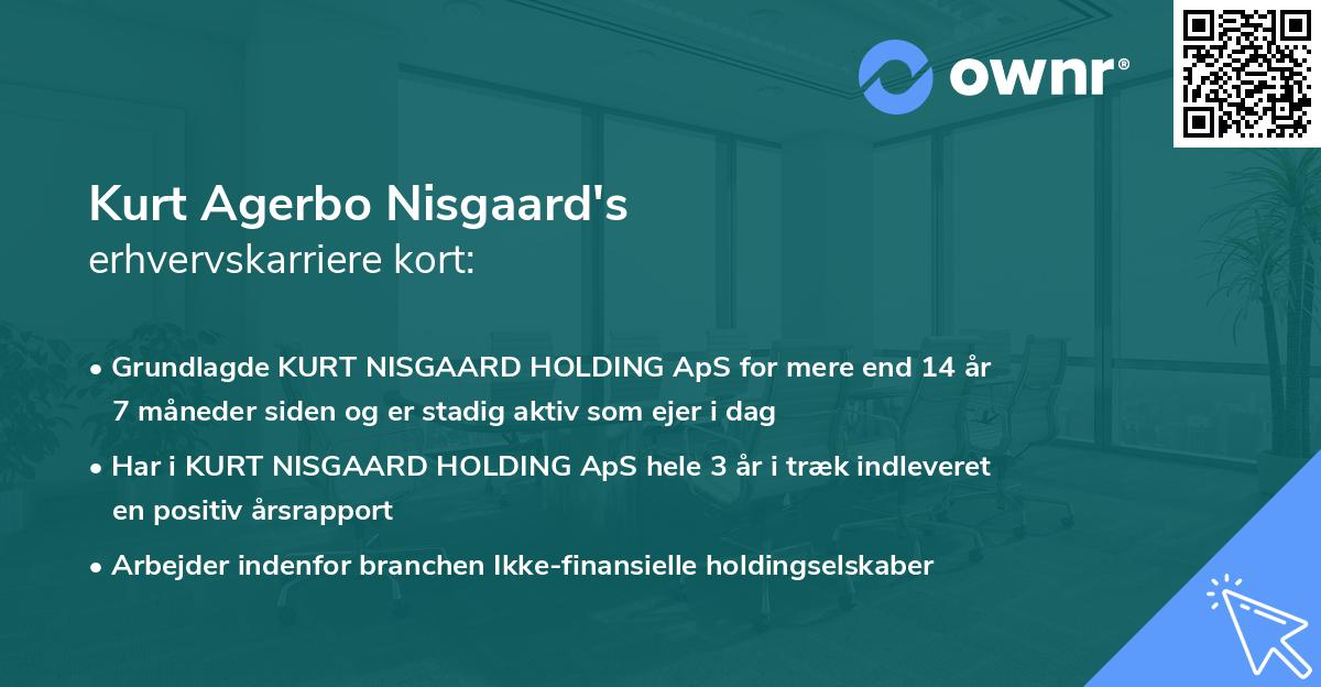 Kurt Agerbo Nisgaard's erhvervskarriere kort