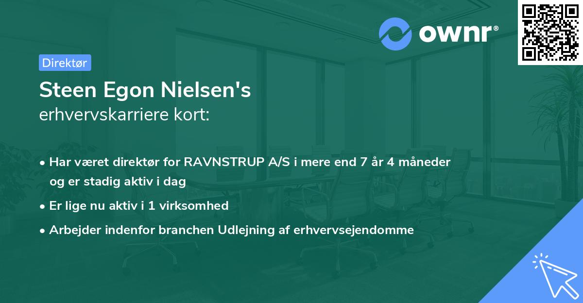 Steen Egon Nielsen's erhvervskarriere kort