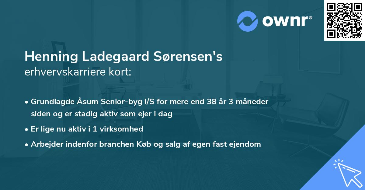 Henning Ladegaard Sørensen's erhvervskarriere kort