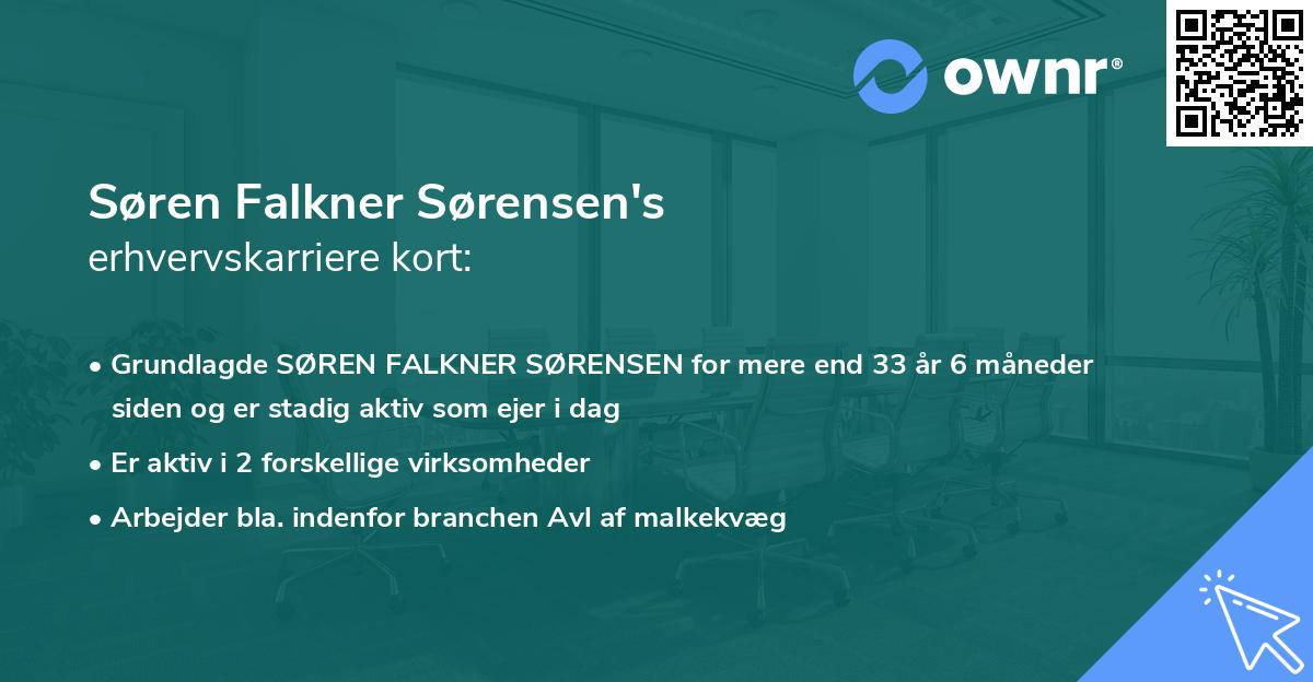 Søren Falkner Sørensen's erhvervskarriere kort