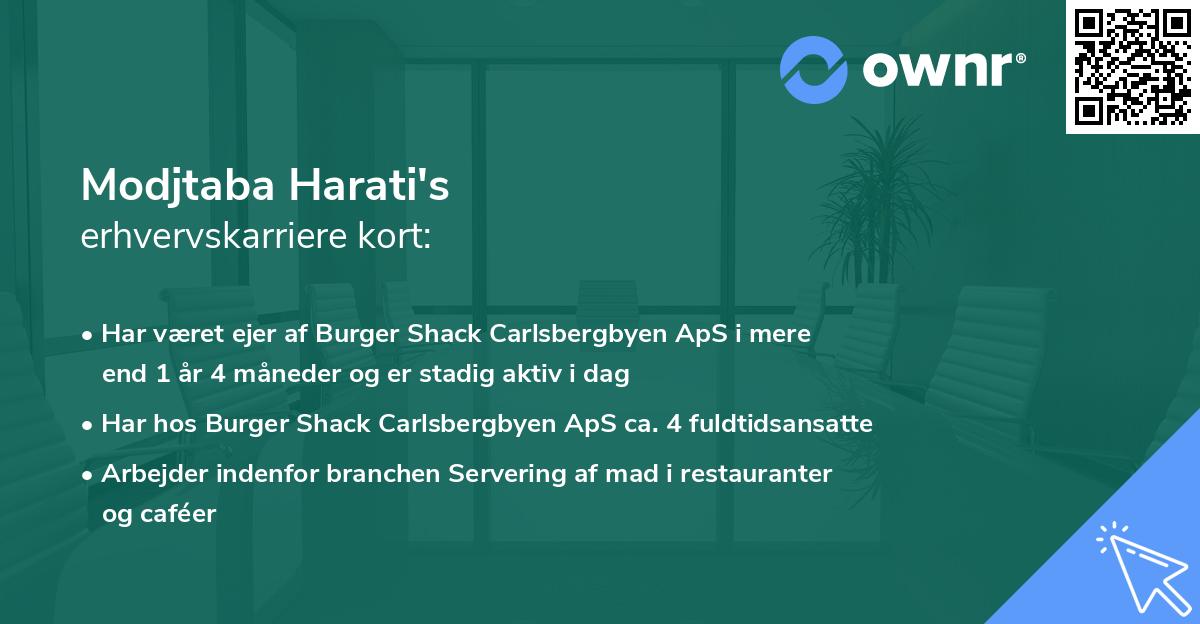 Modjtaba Harati's erhvervskarriere kort