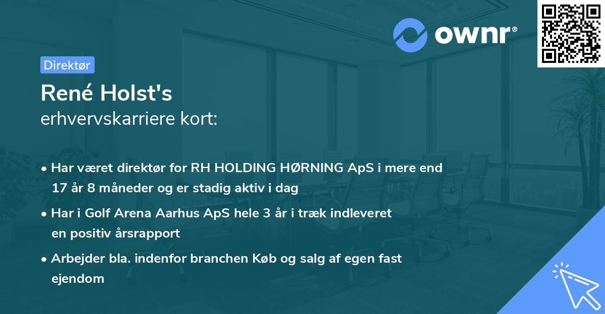 René Holst's erhvervskarriere kort