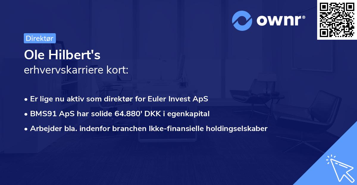 Ole Hilbert's erhvervskarriere kort