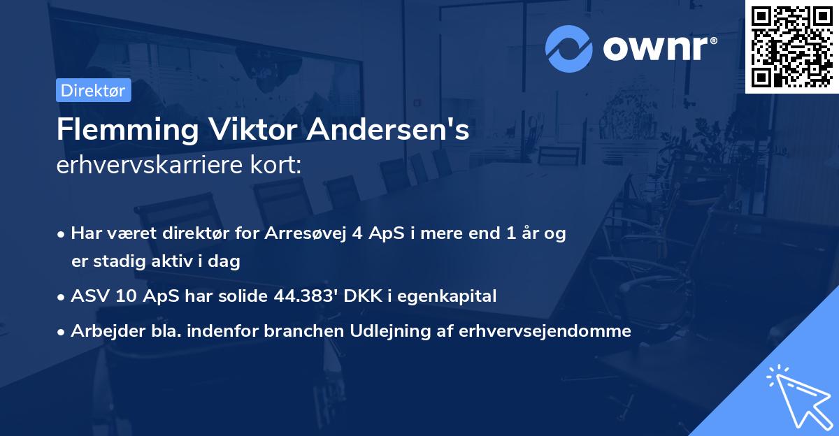 Flemming Viktor Andersen's erhvervskarriere kort