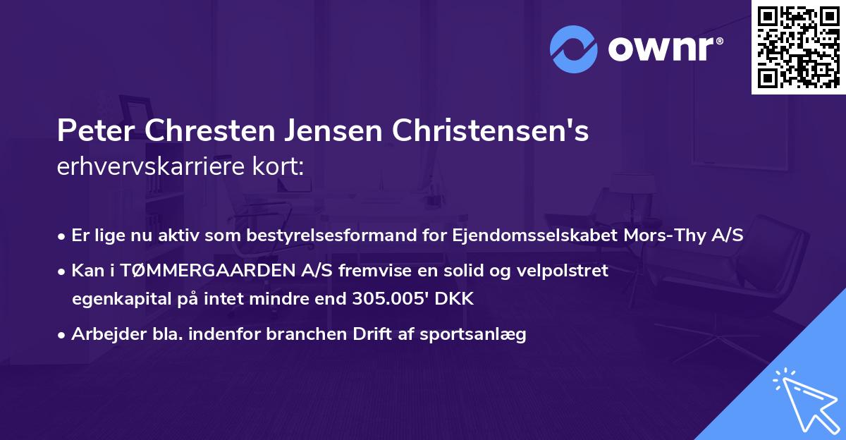 Peter Chresten Jensen Christensen's erhvervskarriere kort