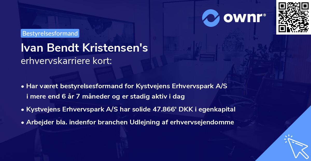 Ivan Bendt Kristensen's erhvervskarriere kort
