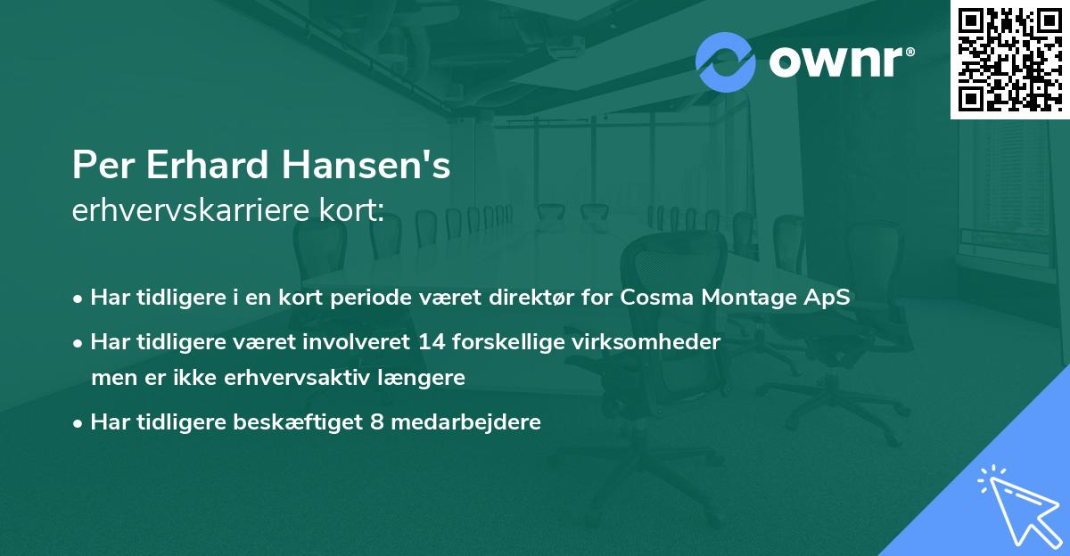 Per Erhard Hansen's erhvervskarriere kort