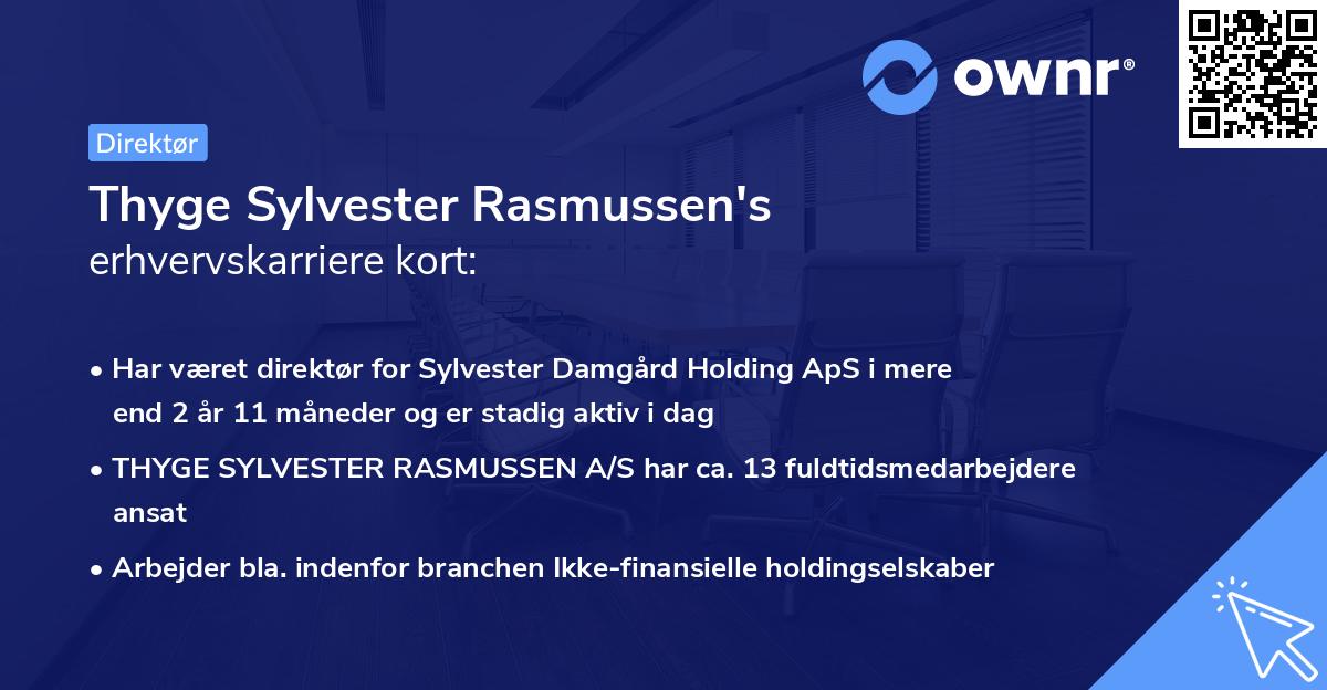 Thyge Sylvester Rasmussen's erhvervskarriere kort