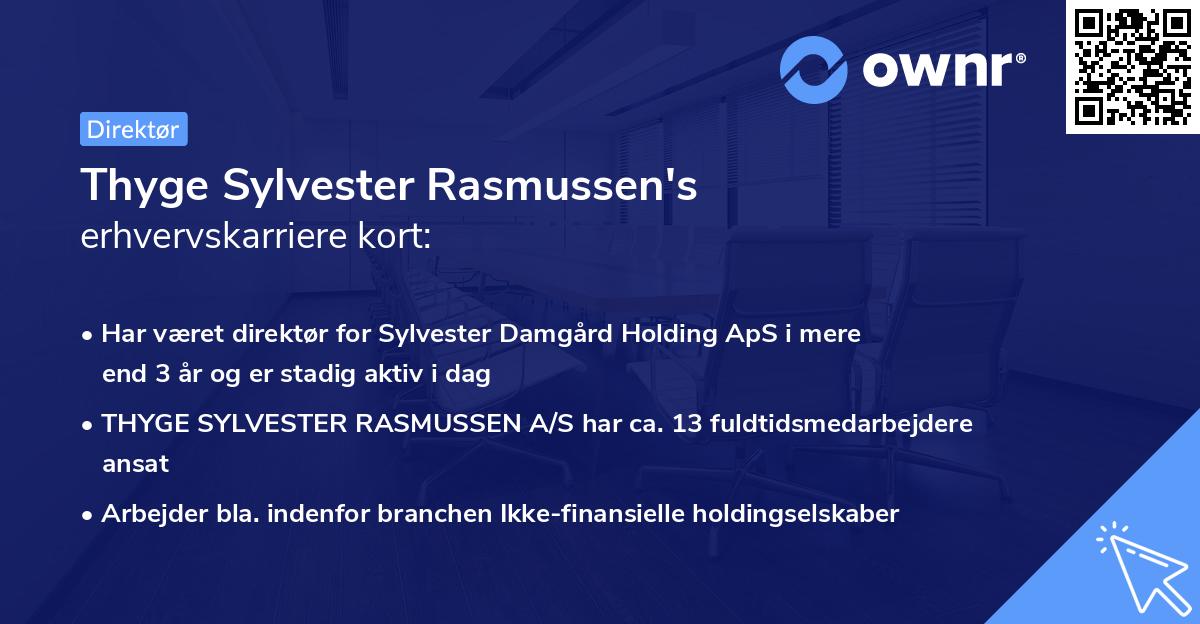 Thyge Sylvester Rasmussen's erhvervskarriere kort