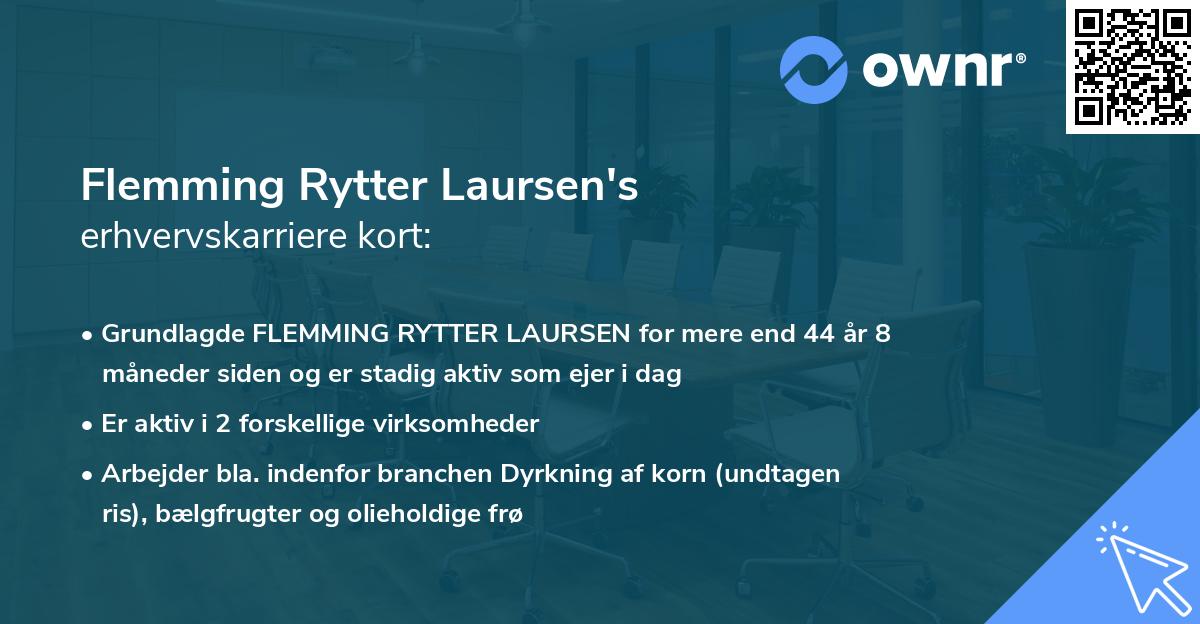 Flemming Rytter Laursen's erhvervskarriere kort