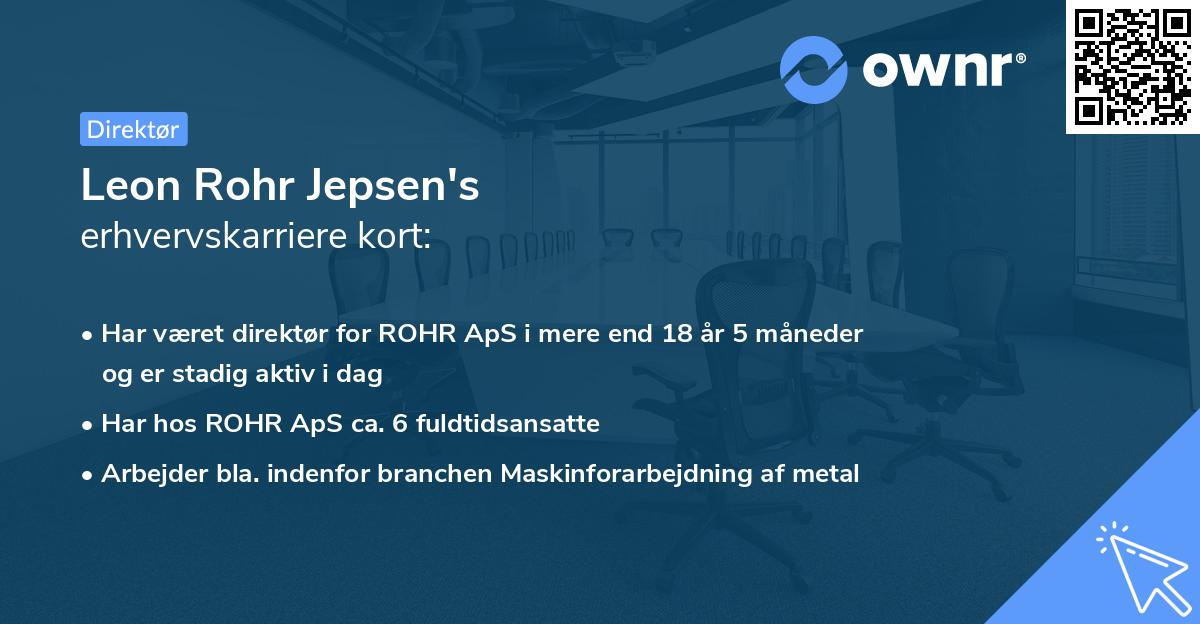 Leon Rohr Jepsen's erhvervskarriere kort
