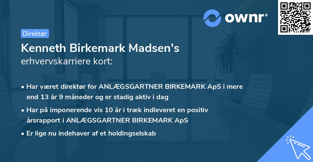 Kenneth Birkemark Madsen's erhvervskarriere kort