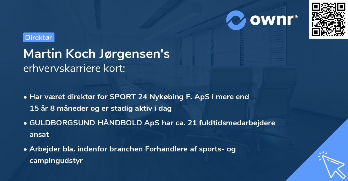 Martin Koch Jørgensen's erhvervskarriere kort