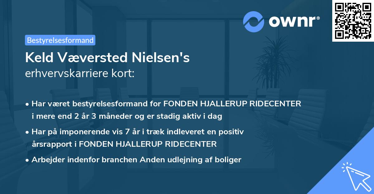 Keld Væversted Nielsen's erhvervskarriere kort