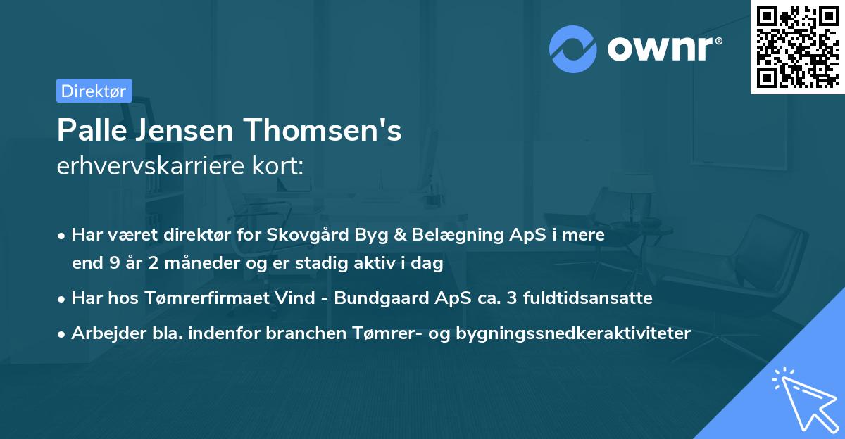 Palle Jensen Thomsen's erhvervskarriere kort