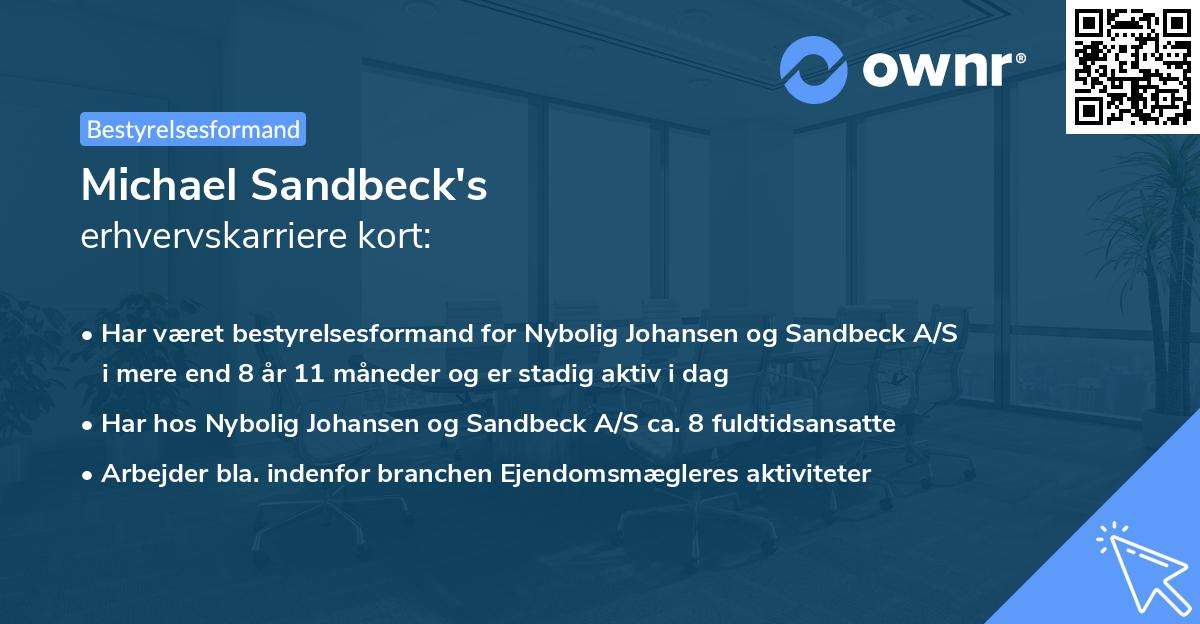 Michael Sandbeck's erhvervskarriere kort