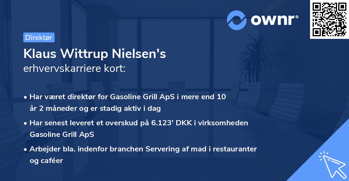 Klaus Wittrup Nielsen's erhvervskarriere kort