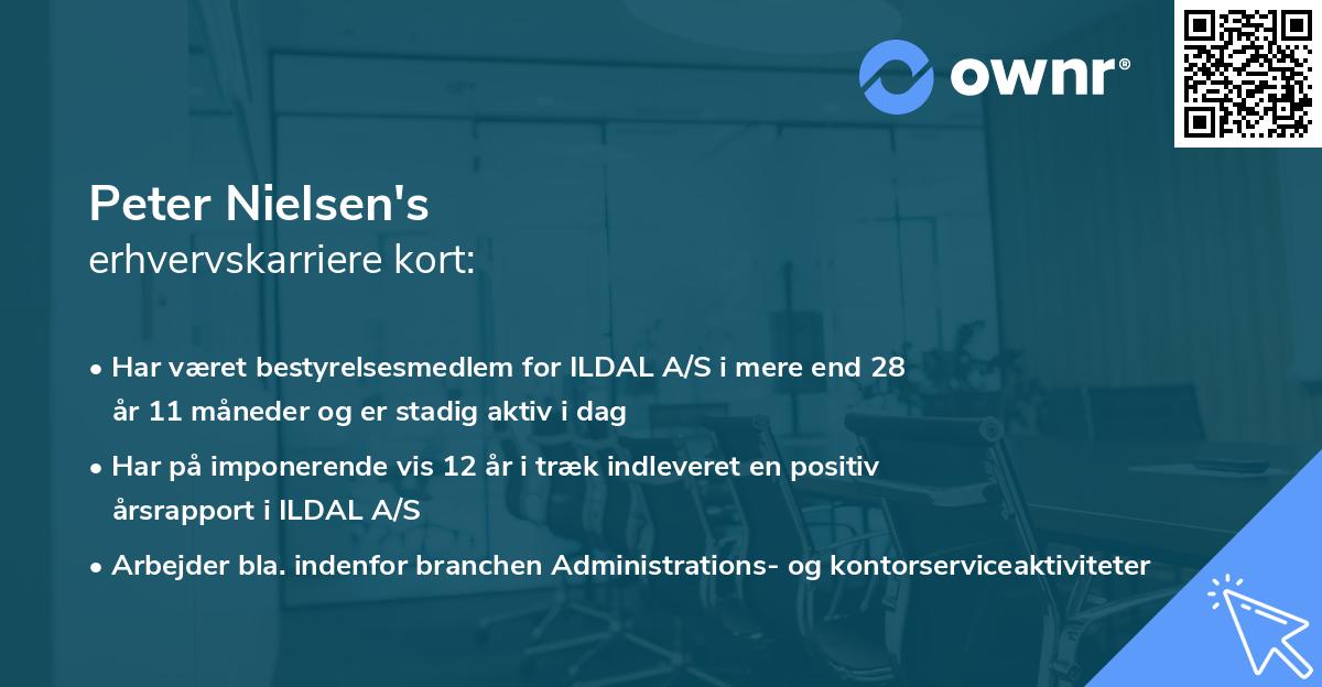 Peter Nielsen's erhvervskarriere kort